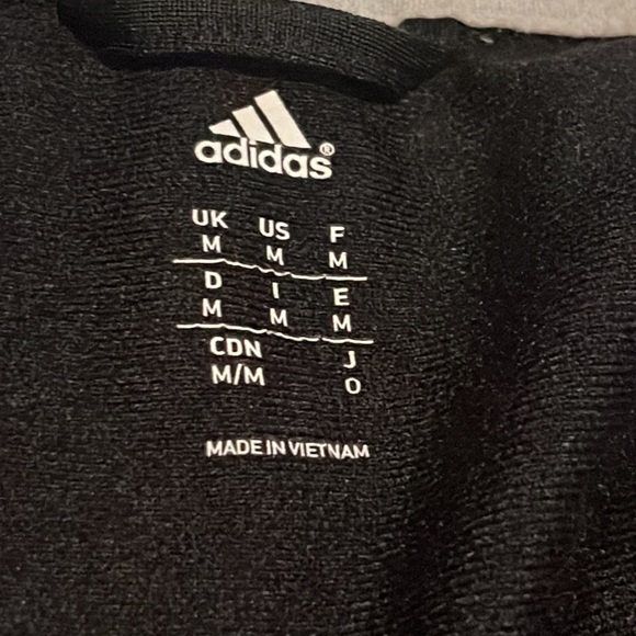 Black with white stripes Adidas sweater - Picture 3 of 4